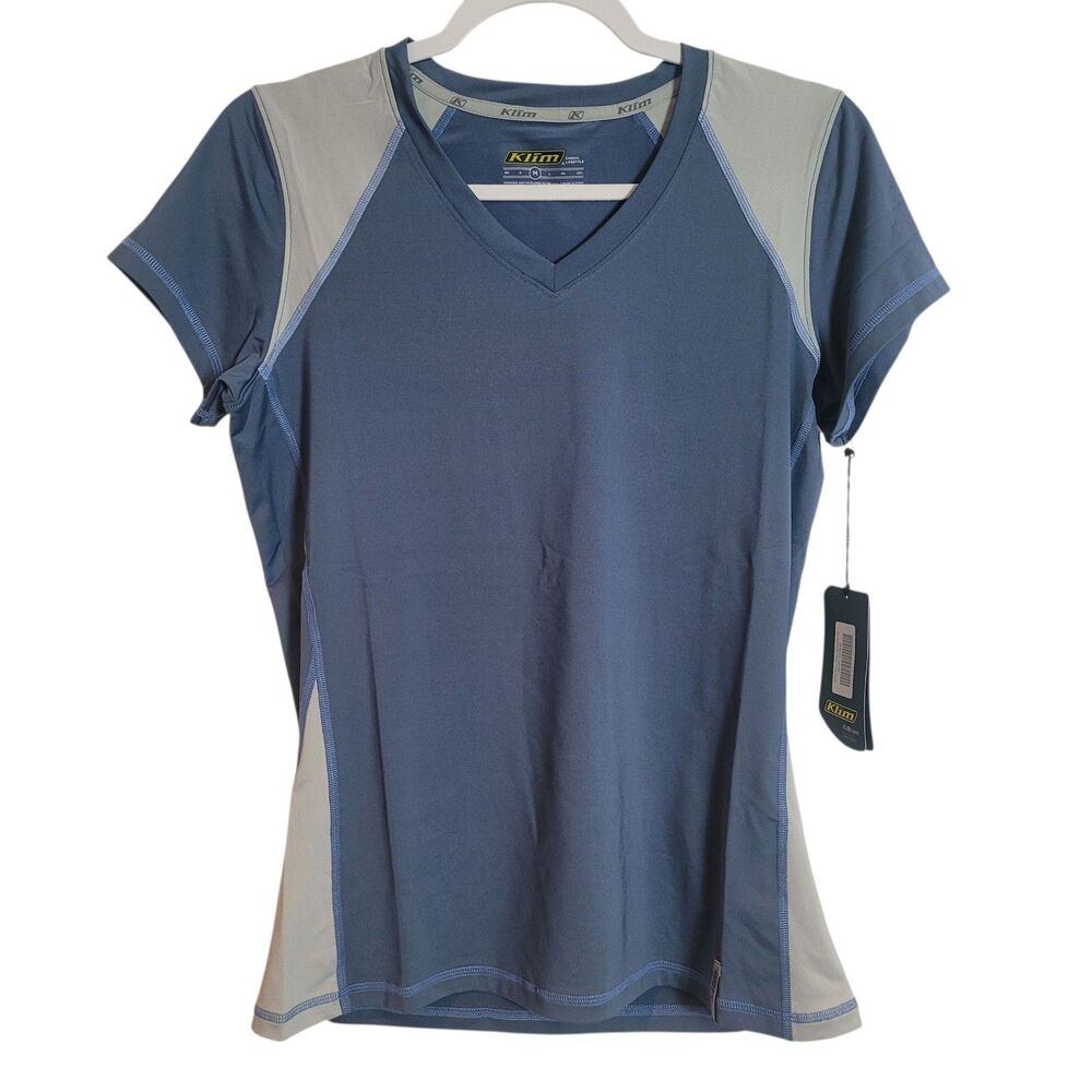 NEW Klim Advantage Tech Tee Shirt Women's Size Medium Blue Athletic Outdoor READ
